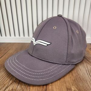 Pukka Spurwing Fitted S/M Hat Cap Gray Stretch Fit Casual Logo Brand Embroidered